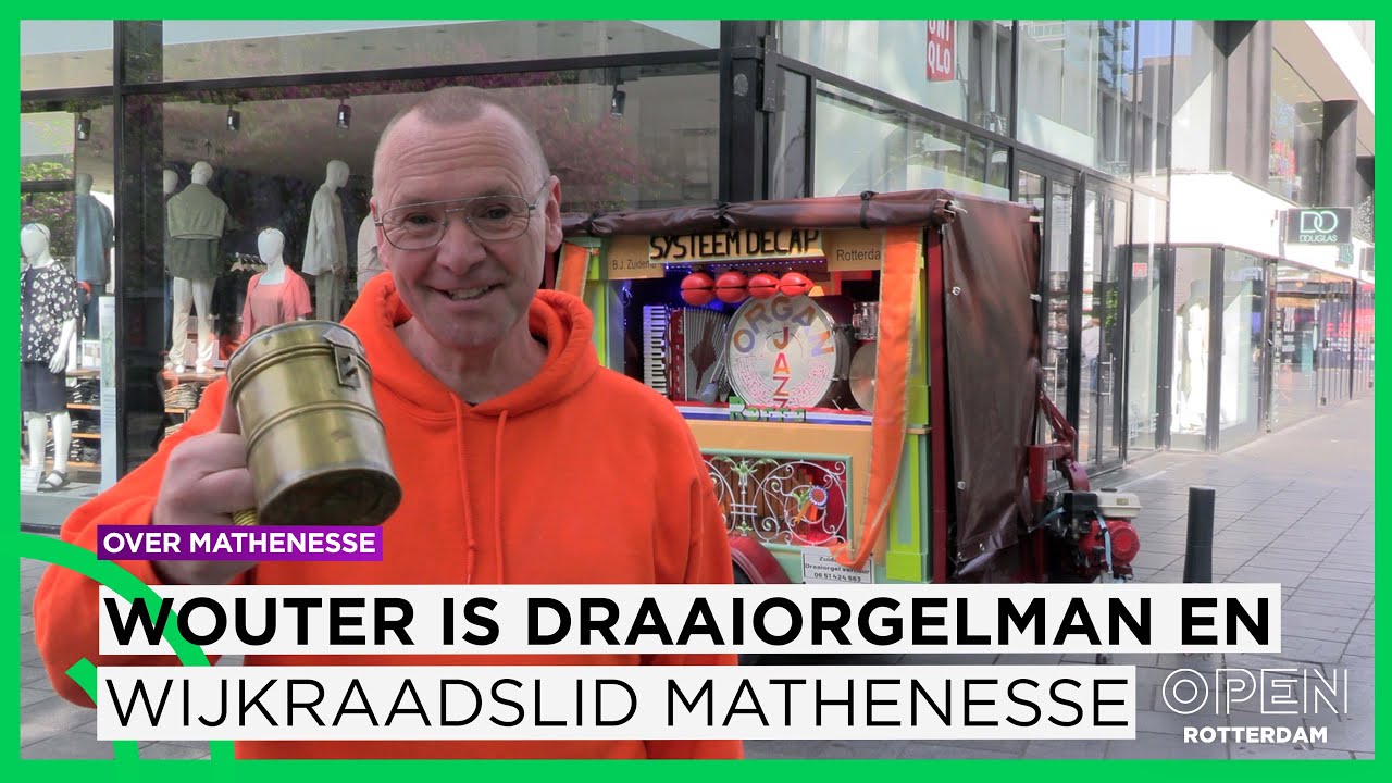 Draaiorgelman en wijkraadslid Wouter brengt muziek én buurtgevoel naar Rotterdam | OVER MATHENESSE
