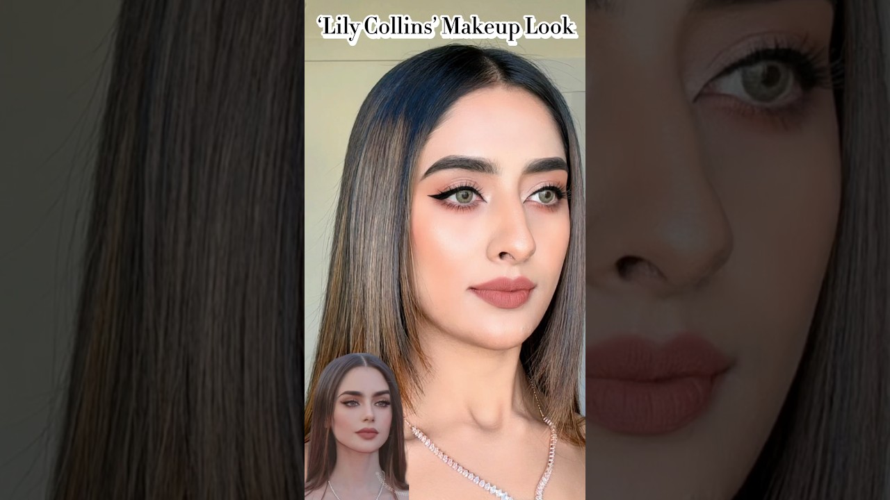 &lsquo;Lily Collins&rsquo; Makeup Look #lilycollins #shorts #makeup #youtubeshorts #viral