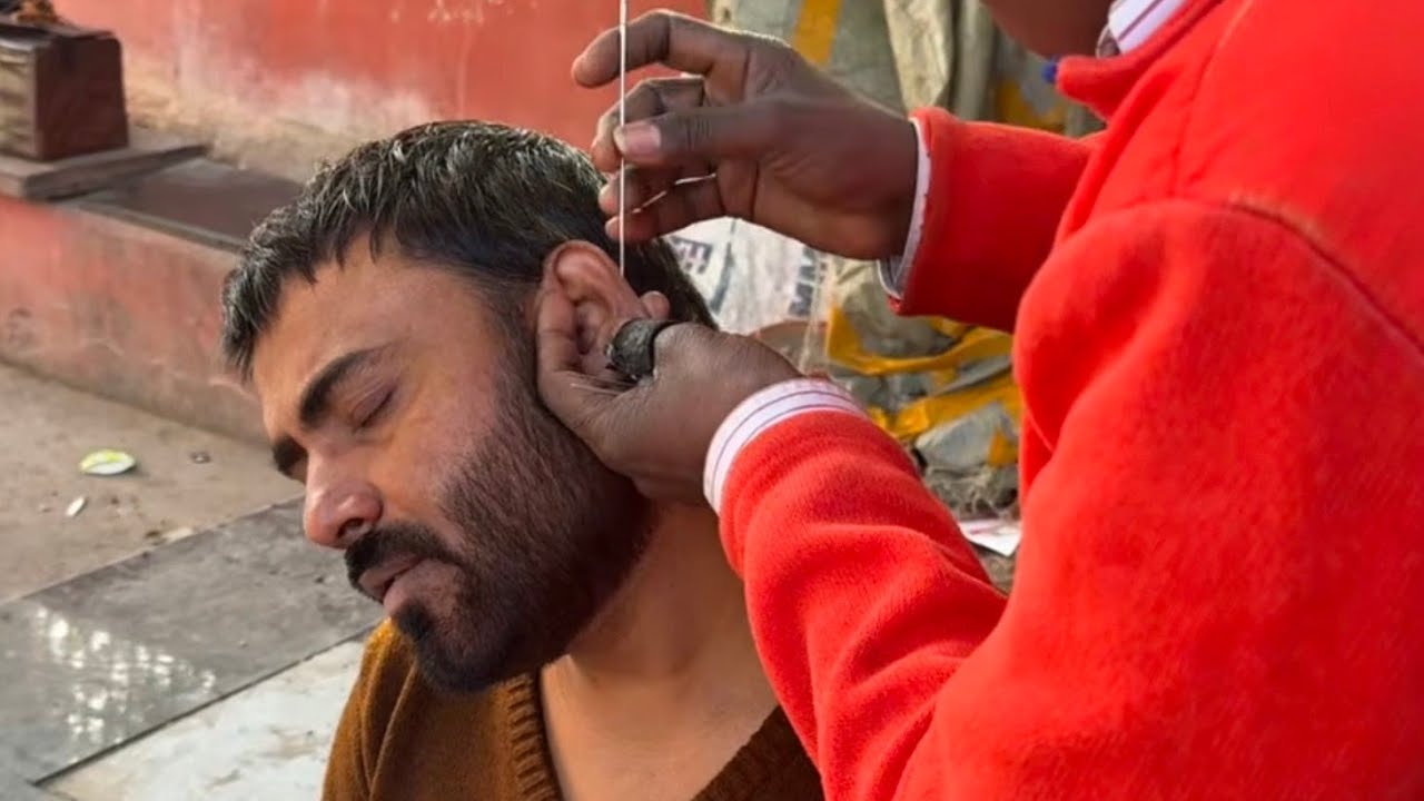 1-hour Ear Cleaning in India &ndash; Surprisingly Relaxing Experience! | ASMR Street Barber