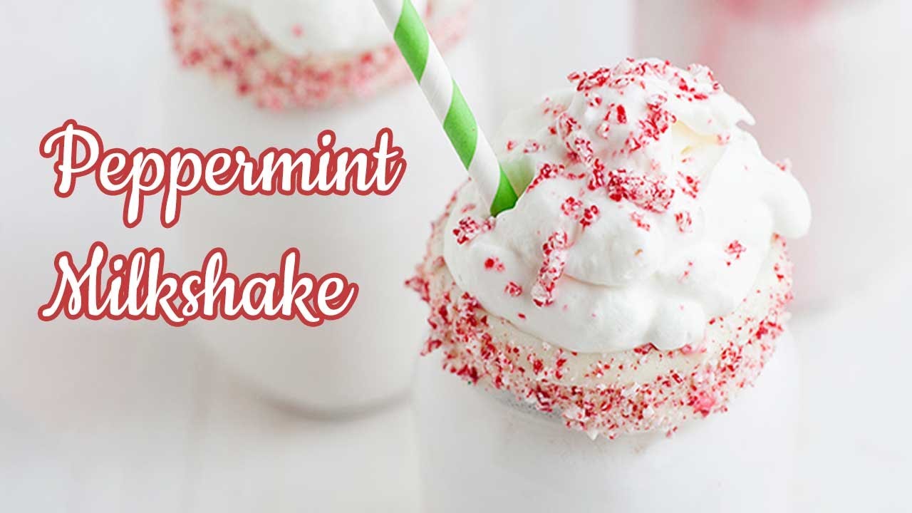 Candy Cane Peppermint Milkshakes