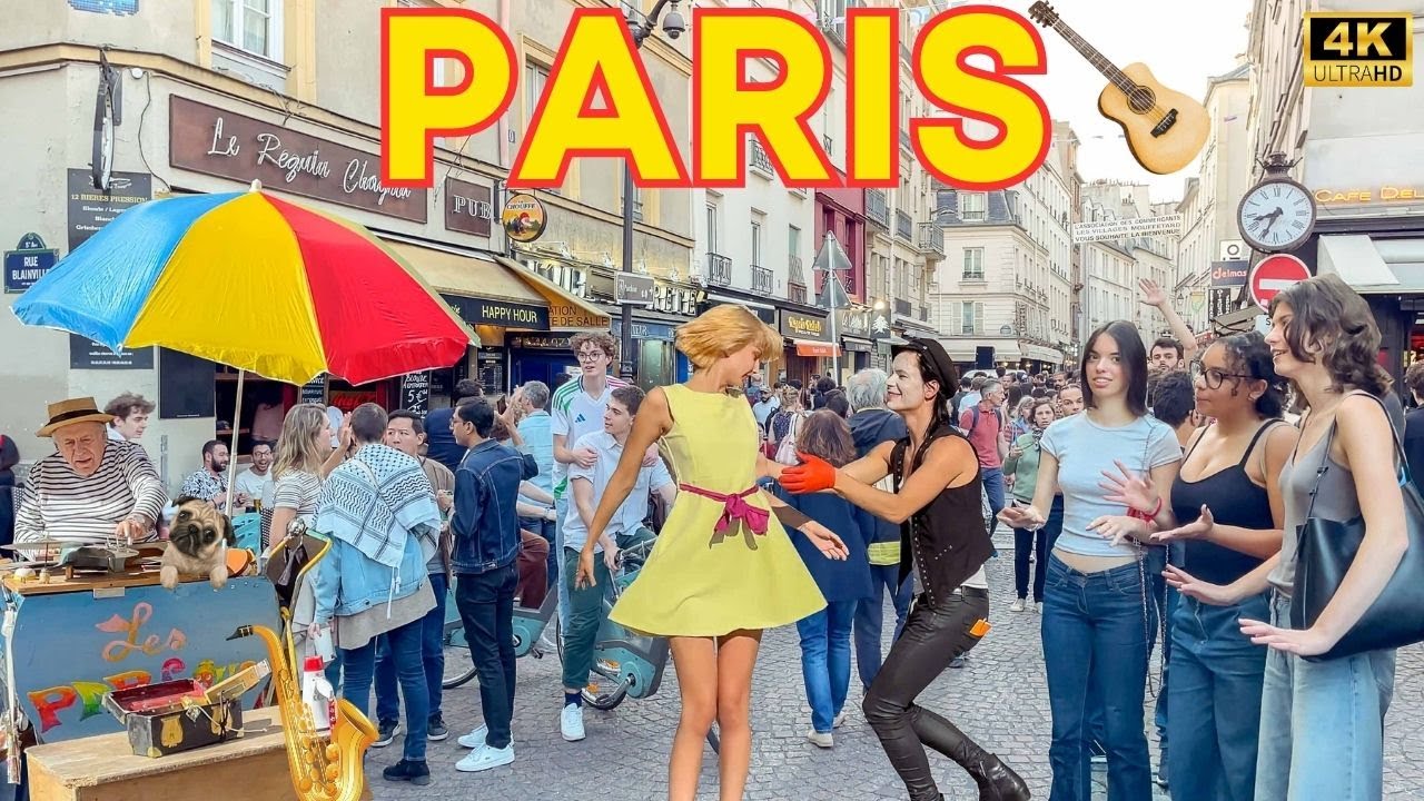 Paris, France 🇫🇷 Fête de la musique 2024, Paris Walk 4K