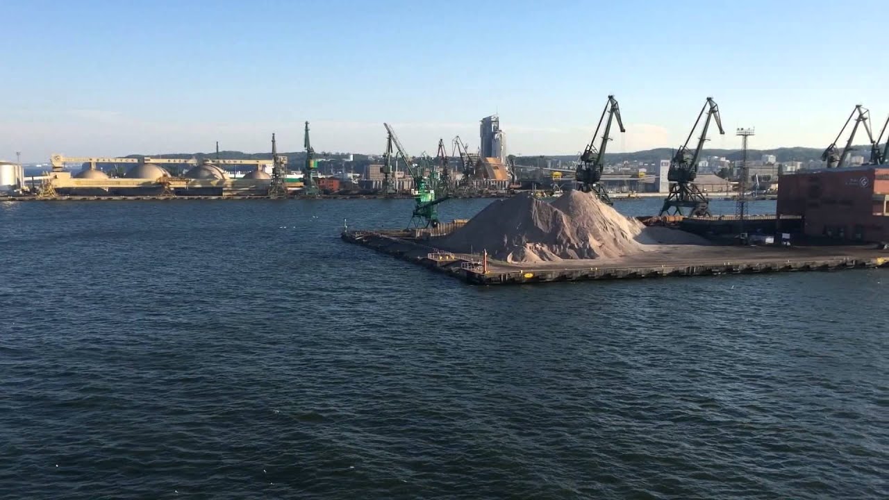 Entering to the port of Gdynia (Poland)