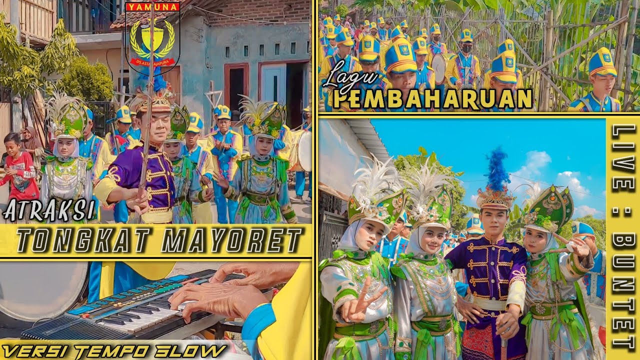 AKSI PERMAINAN TONGKAT MAYORET Drumband YAMUNA❗ Live : ds. Buntet - Cirebon