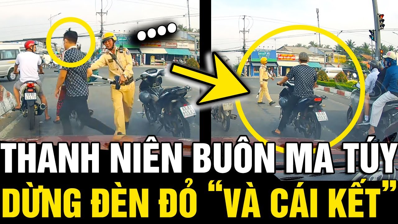 Buôn MA TÚY không đội nón bảo hiểm nhưng vẫn DỪNG ĐÈN ĐỎ, thanh niên bị CSGT bắt | Tin Nhanh 3 Phút