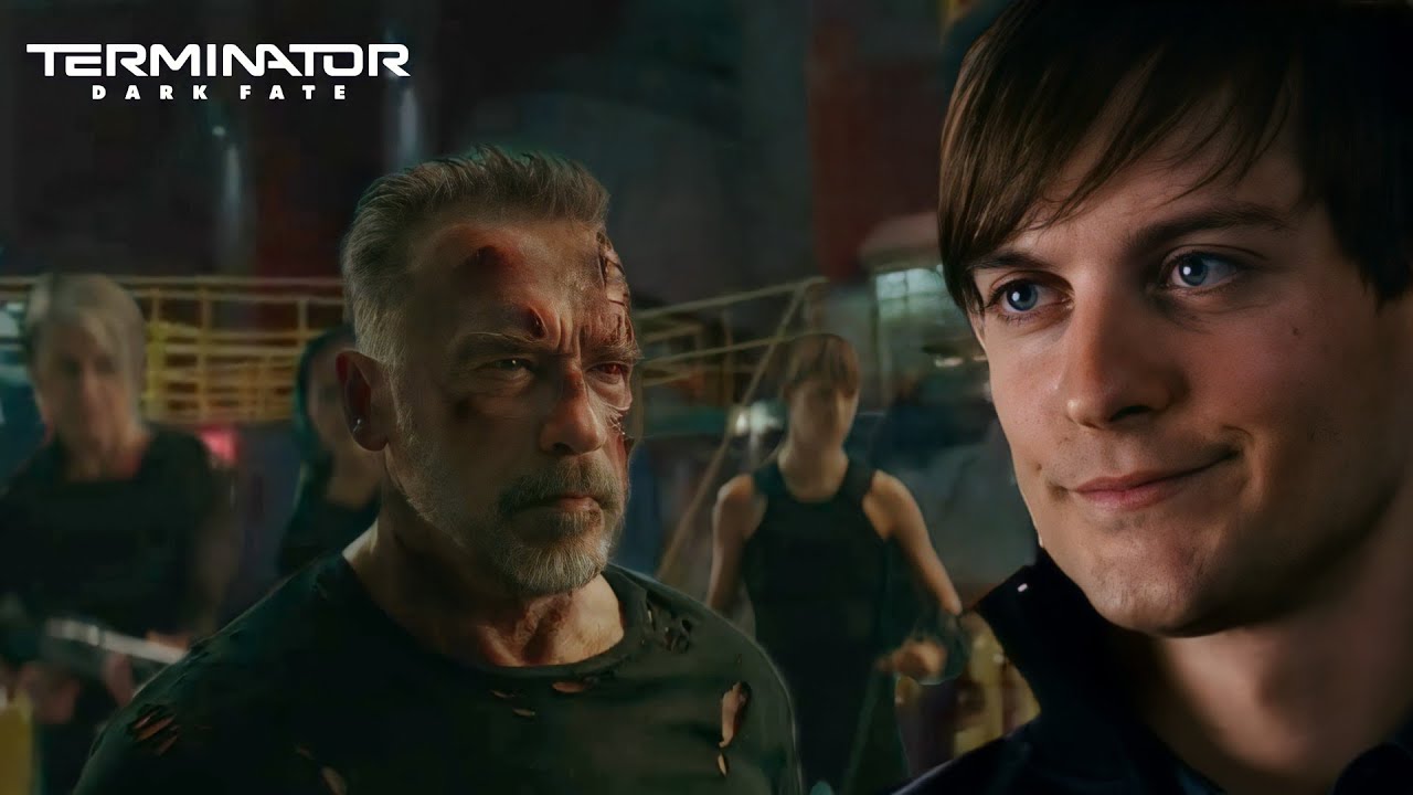 Rev-Maguire vs Terminator T-800, Sarah Connor and Grace. Final fight of Terminator Dark Fate.