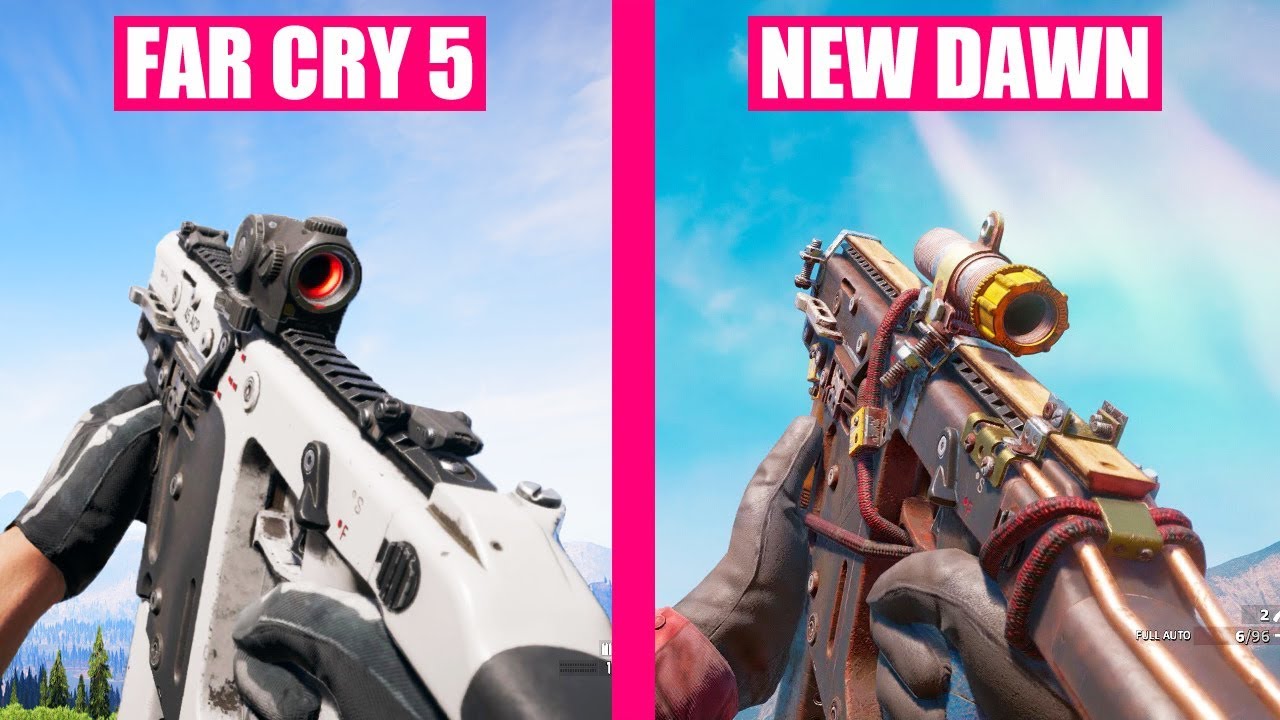 Far Cry 5 vs Far Cry New Dawn Weapons Comparison