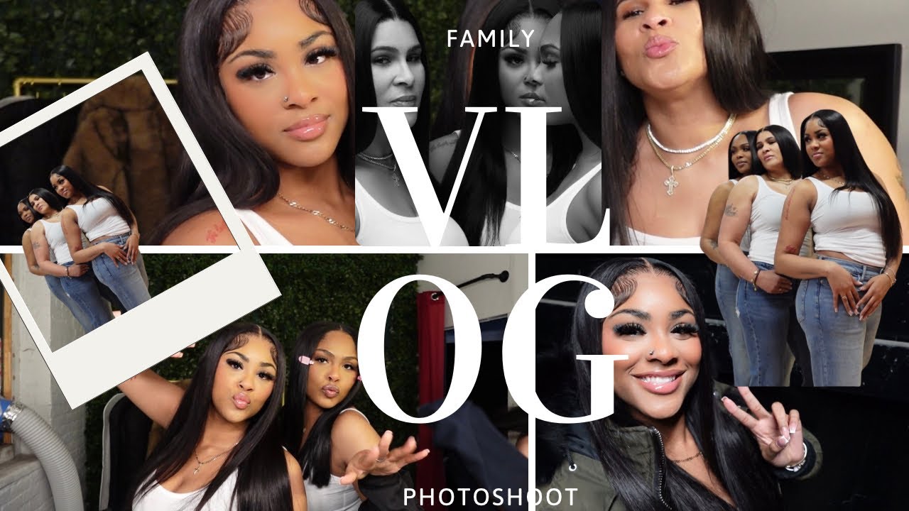 FAMILY PHOTOSHOOT VLOG, Hair, makeup, shopping +more 