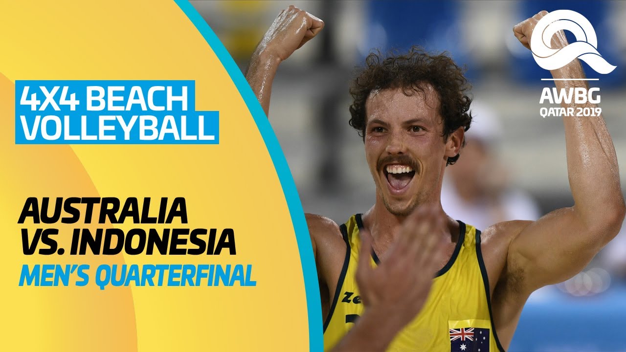 Beach Volleyball 4x4 - Australia vs Indonesia | Men's Quarterfinals | ANOC World Beach Games 2019
