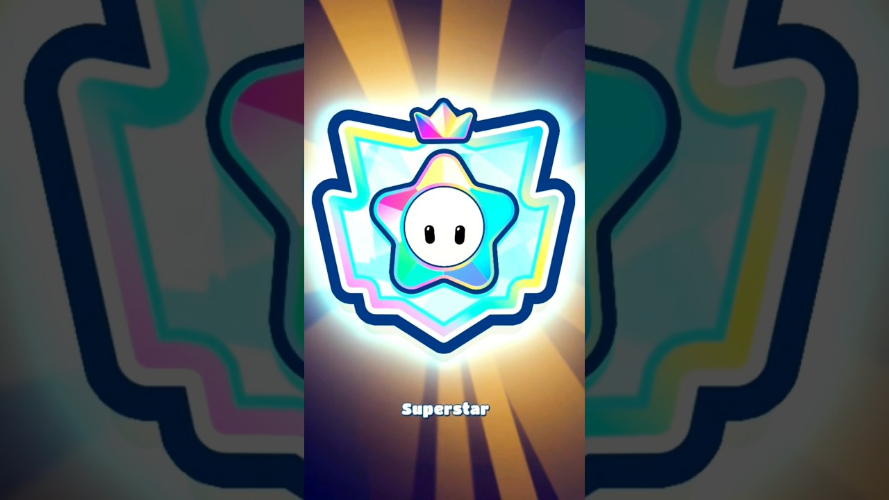 Reaching SUPERSTAR Rank! #shorts #fallguys