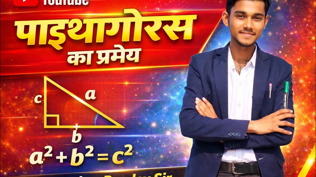 पाइथोगोरस का प्रमेय by omkar Pandey sir #  पाइथागोरस का प्रमेय