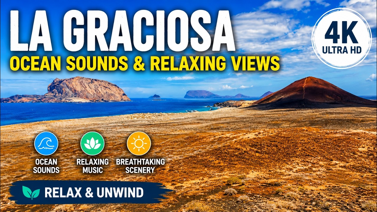 La Graciosa Aerial Escape &ndash; Relaxing Video 4K