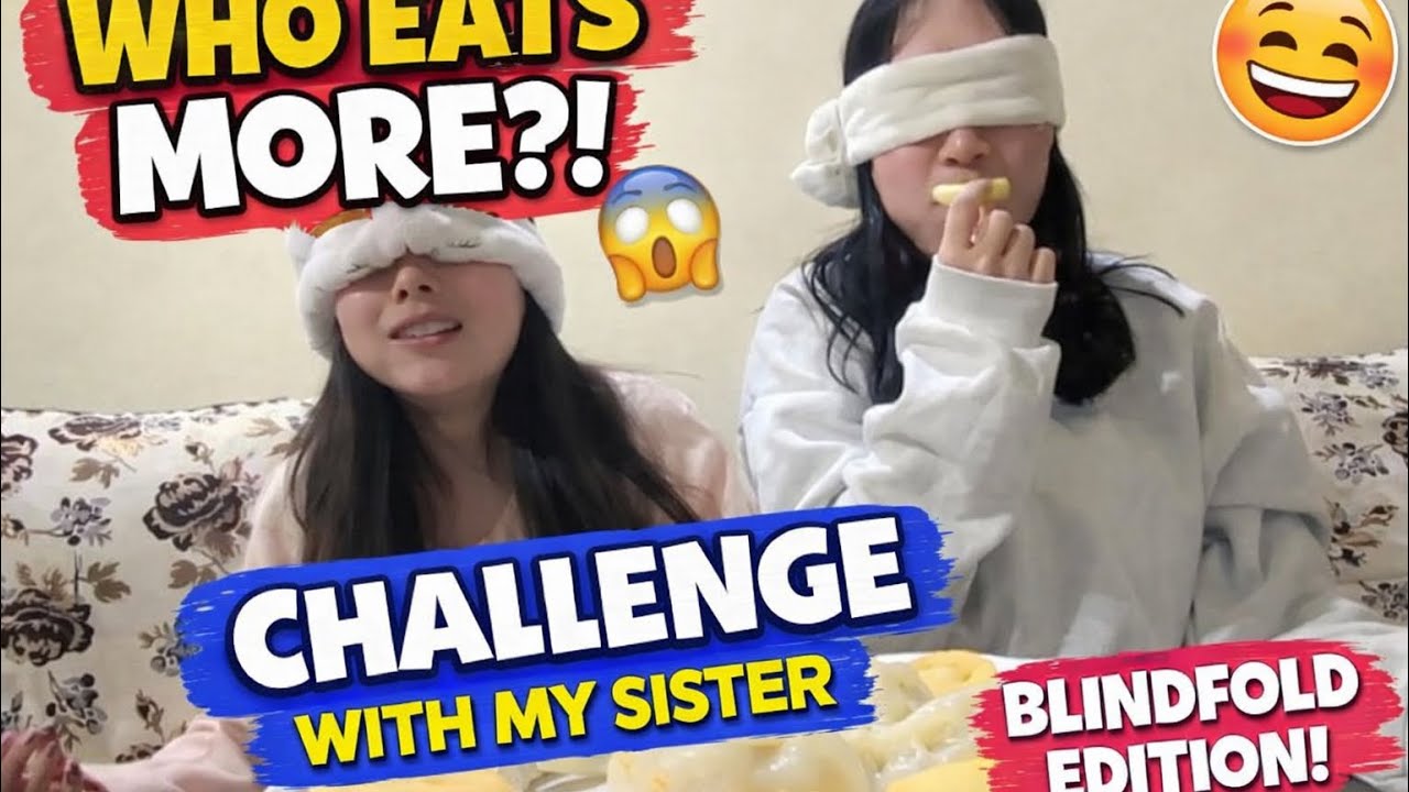 ||WHO EAT MORE CHALLENGE WITH SISTER 🩵||