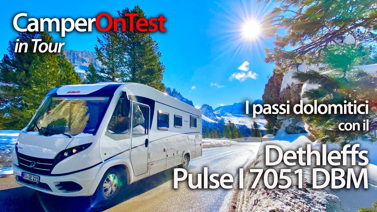 Con il Dethleffs Pulse I 7051 DBM sui passi dolomitici - CamperOnTest On Tour - Motorhome review