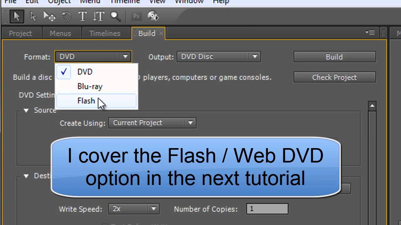 Adobe Encore Basics 4: Checking & Building our Project