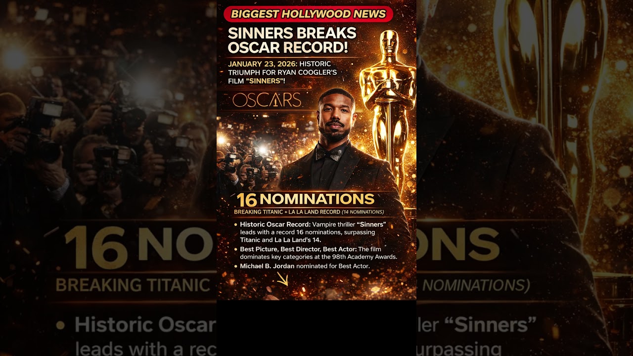Sinners BREAKS Oscar Record — 16 Nominations! Ryan Coogler Makes History | 2026 Academy Awards