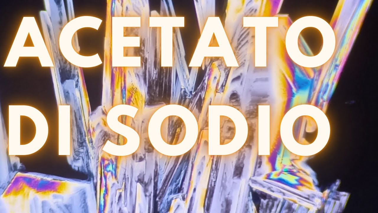 ACETATO DI SODIO - Crescita di cristalli al microscopio in luce polarizzata