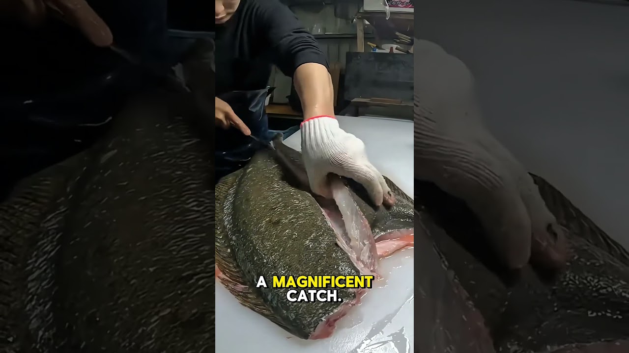 Not Your Average Fish! See How Professionals Prepare This Super-Big Turbot #cuttingskills #seafood