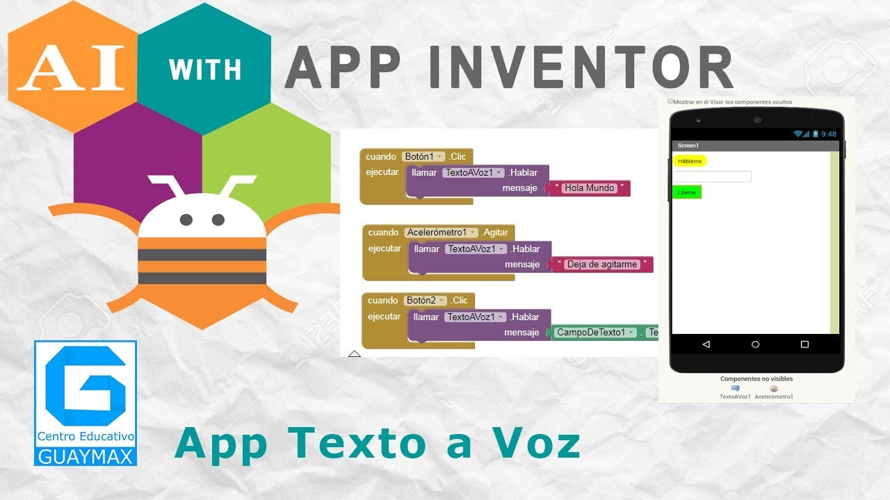 App Texto a Voz   MIT App Inventor