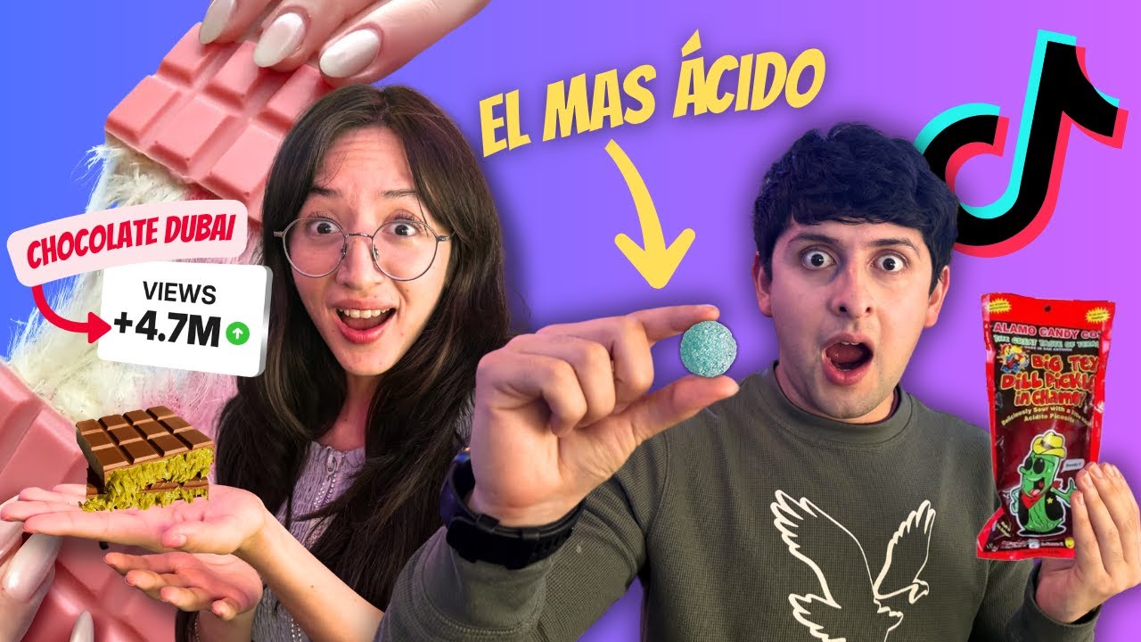 PROBANDO LOS DULCES MÁS VIRALES DE TIKTOK 😜🍭