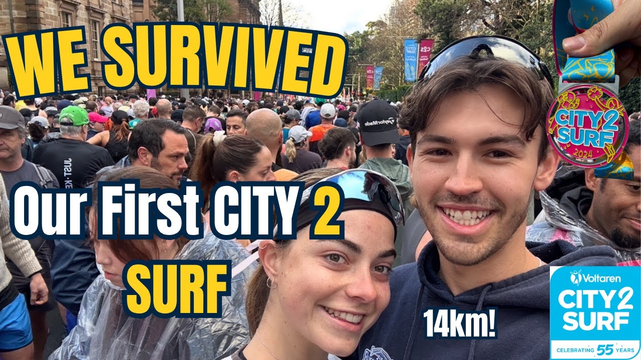 We Survived Our First City2Surf! 🌧 Running 14km in Torrential Rain | Race Day Vlog
