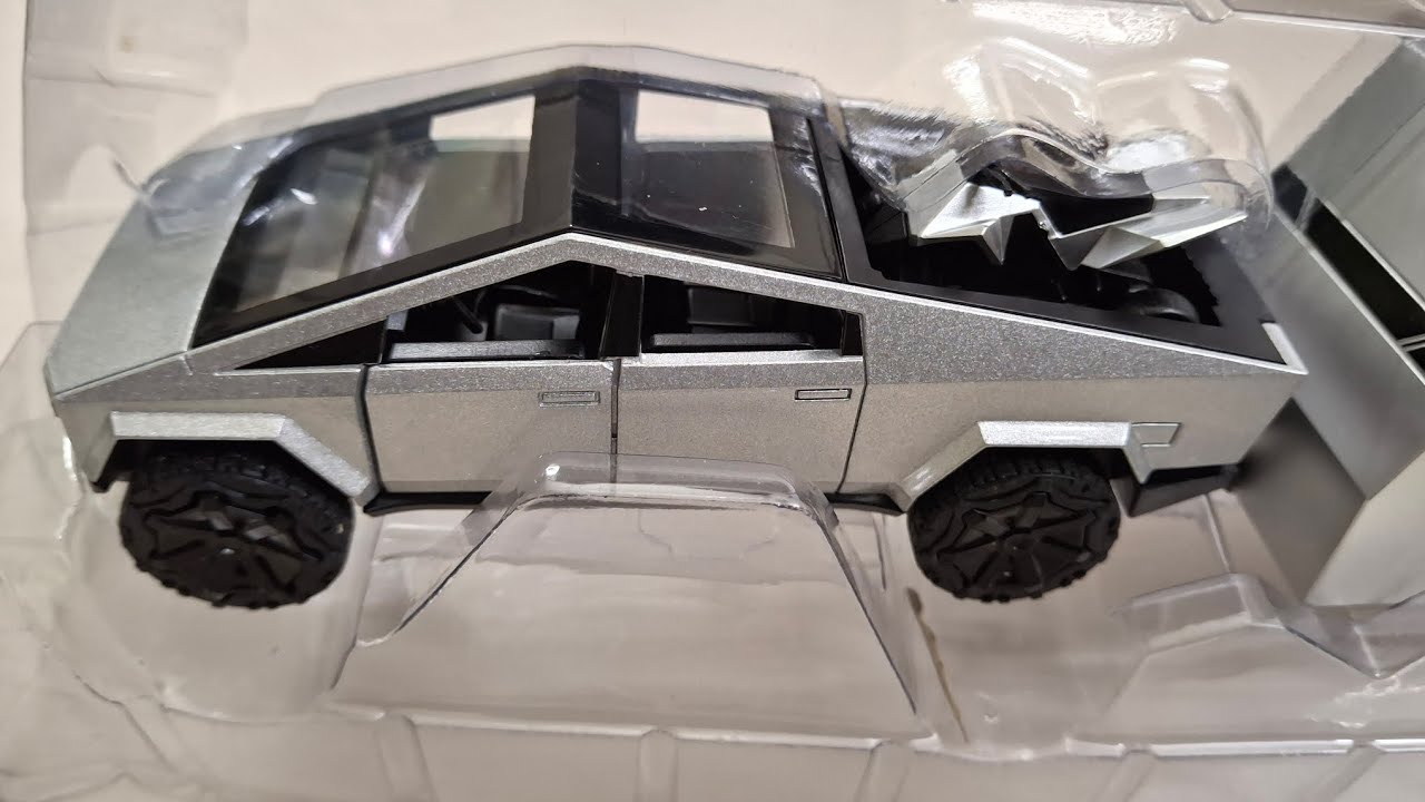 Tesla Cybertruck Diecast Unboxing | Caravan Trailer & Bike Model – Premium Detail Review