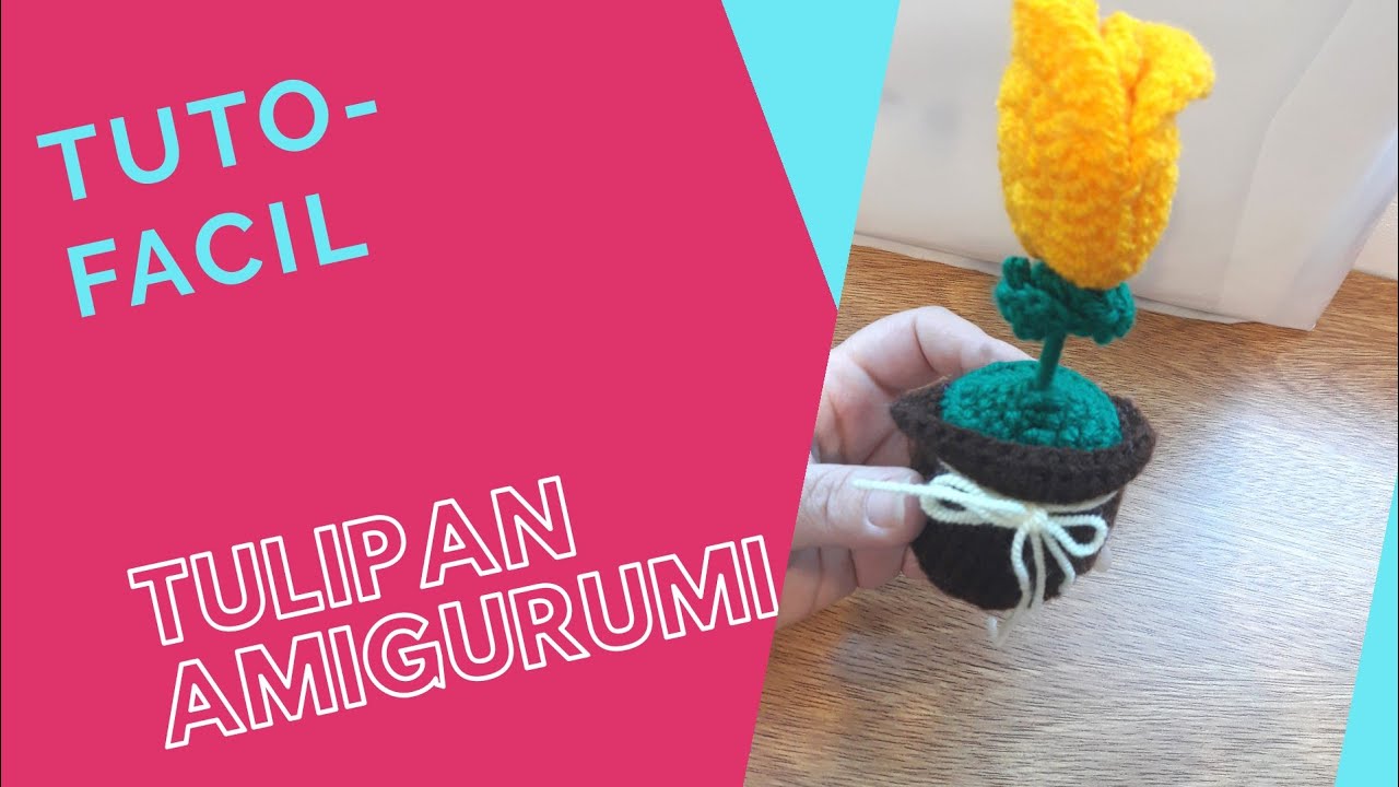 Tulipán amigurumi, paso a paso, amigurumis Luna Plateada ...