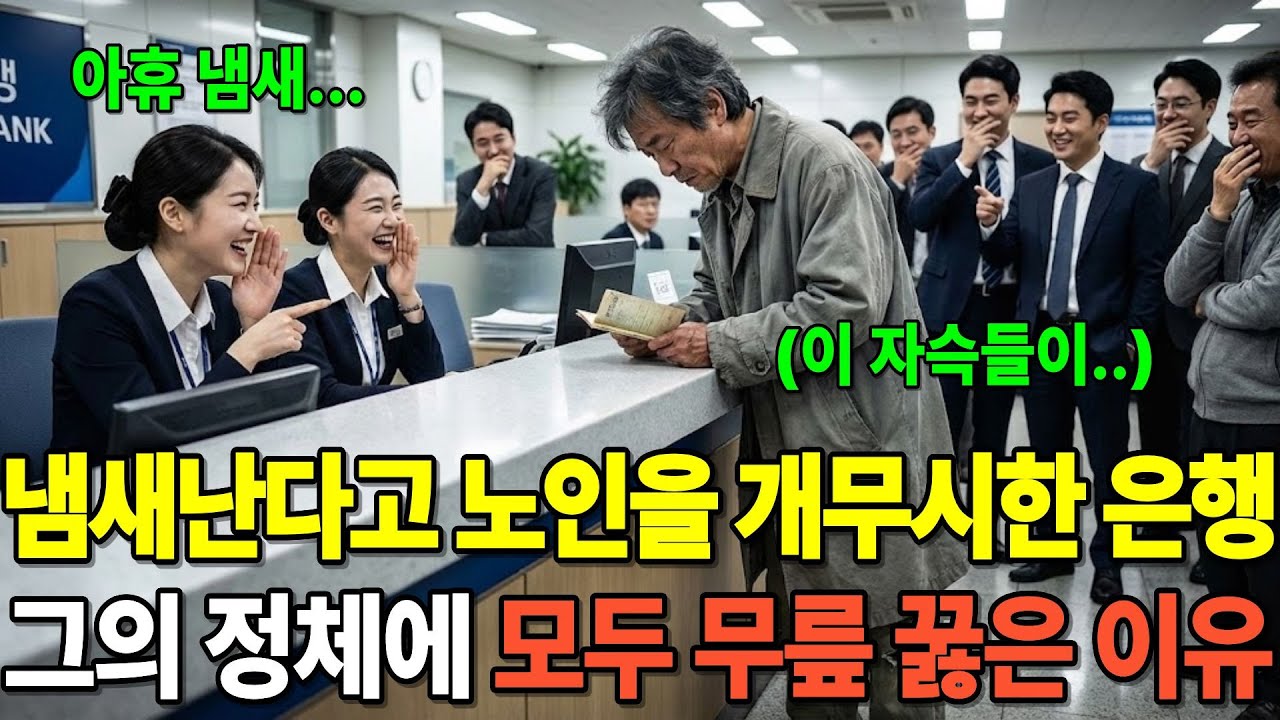 허름한 옷의 노인을 보고 냄새난다고 개무시한 은행. 그의 정체에 은행이 발칵 뒤집어지는데 |감동사연|오디오북|사이다|참교육|시니어사연