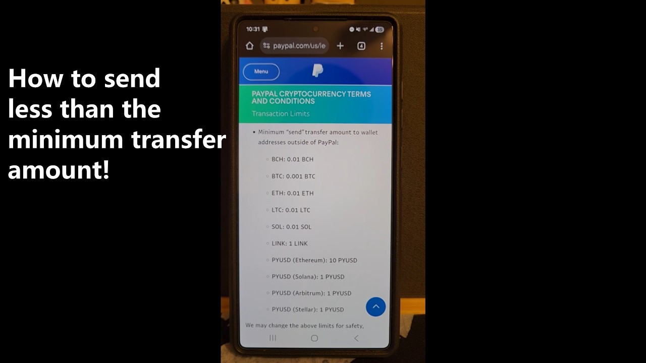 PayPal Crypto Transfer Tutorial | Send BTC Below Min to External Wallets (Phantom, MetaMask, Ledger)