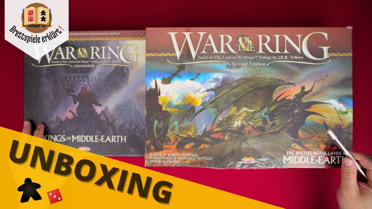 Unboxing: Der Ringkrieg: 2. Edition + Kings of Middle-earth