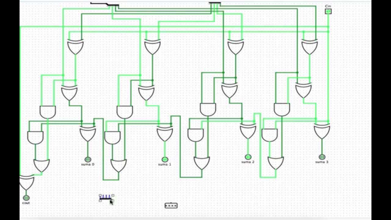 como hacer un circuito sumador restador en logisim PARTE 2