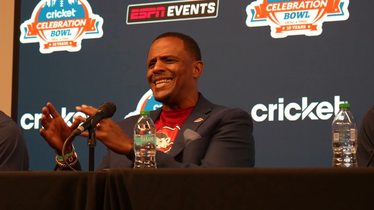 JAMES HILL SPORTS CELEBRATION BOWL SC STATE COACH CHENNIS BERRY ON HBCU TITLE GAME IN ATL 12-12-25