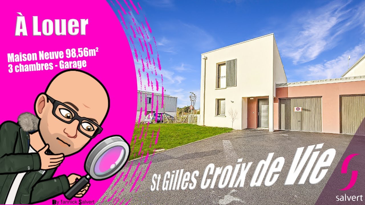 Maison neuve à louer - 3 chambres - Garage - 98,56m² - Saint Gilles Croix de Vie