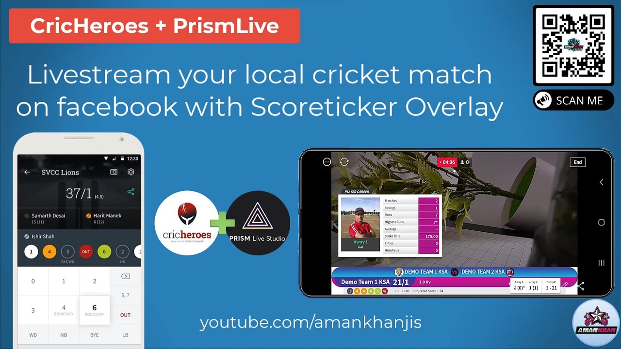 Livestream your Cricket Match to Facebook with Prismlive and Cricheroes in 4 minutes