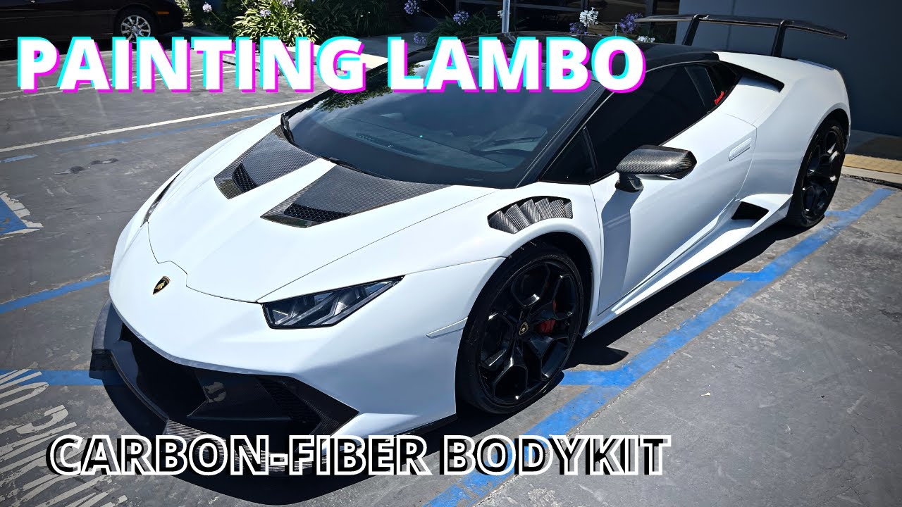 PAINTING LAMBORGHINI HURACAN VORSTEINER BODYKIT - MASKING CARBON FIBER and COLOR MATCH
