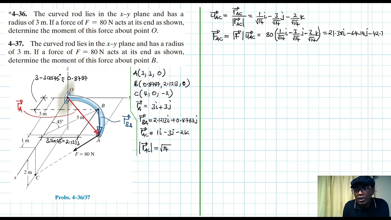 4–36, 4–37 Force System Resultants (Chapter 4: Hibbeler Statics) Benam Academy