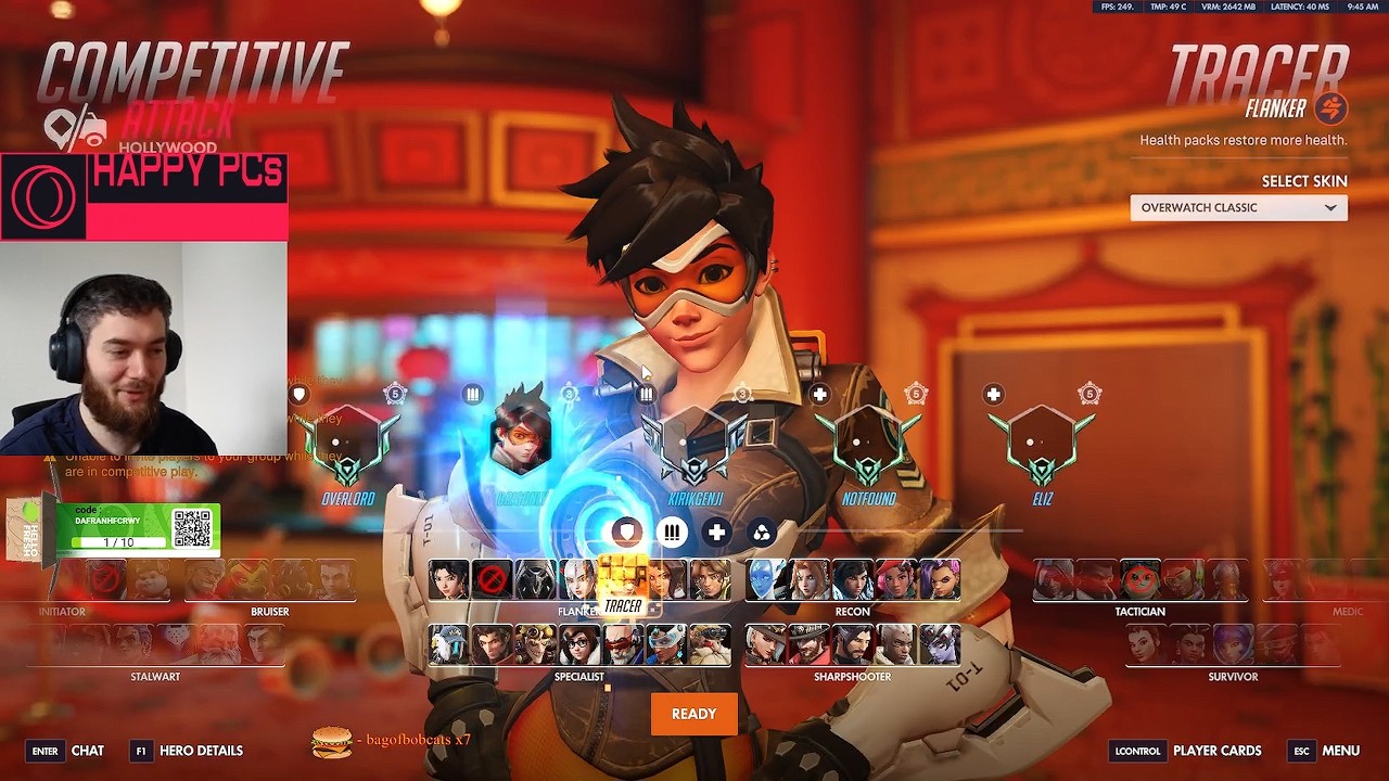 Как научиться аимить как бог &mdash; DAFRAN, геймплей на Tracer в топ-500