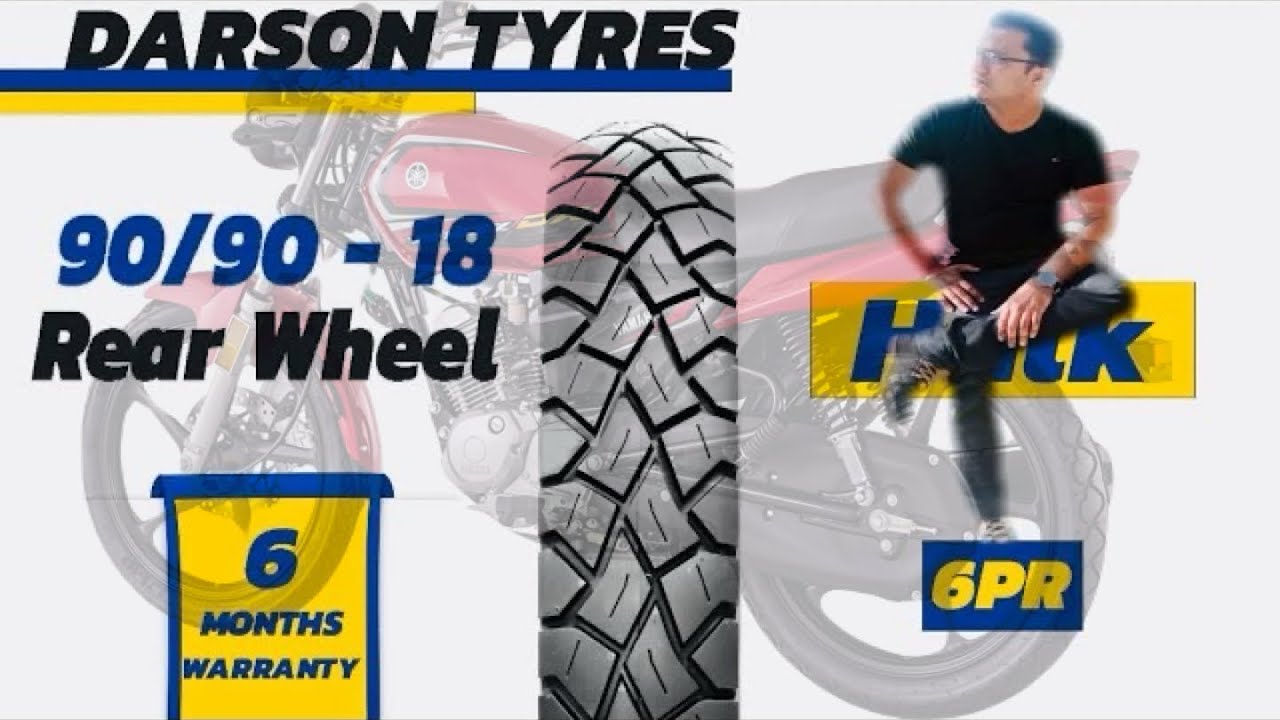 Darson Tyre | 90/90-18 Rear tyre | Best Tyre for Yamaha YBZ DX ? | A Complete Review | Qasim Nisar