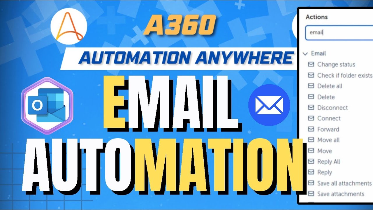 Автоматизация электронной почты в Automation Anywhere A360 || Все действия пакета электронной поч...