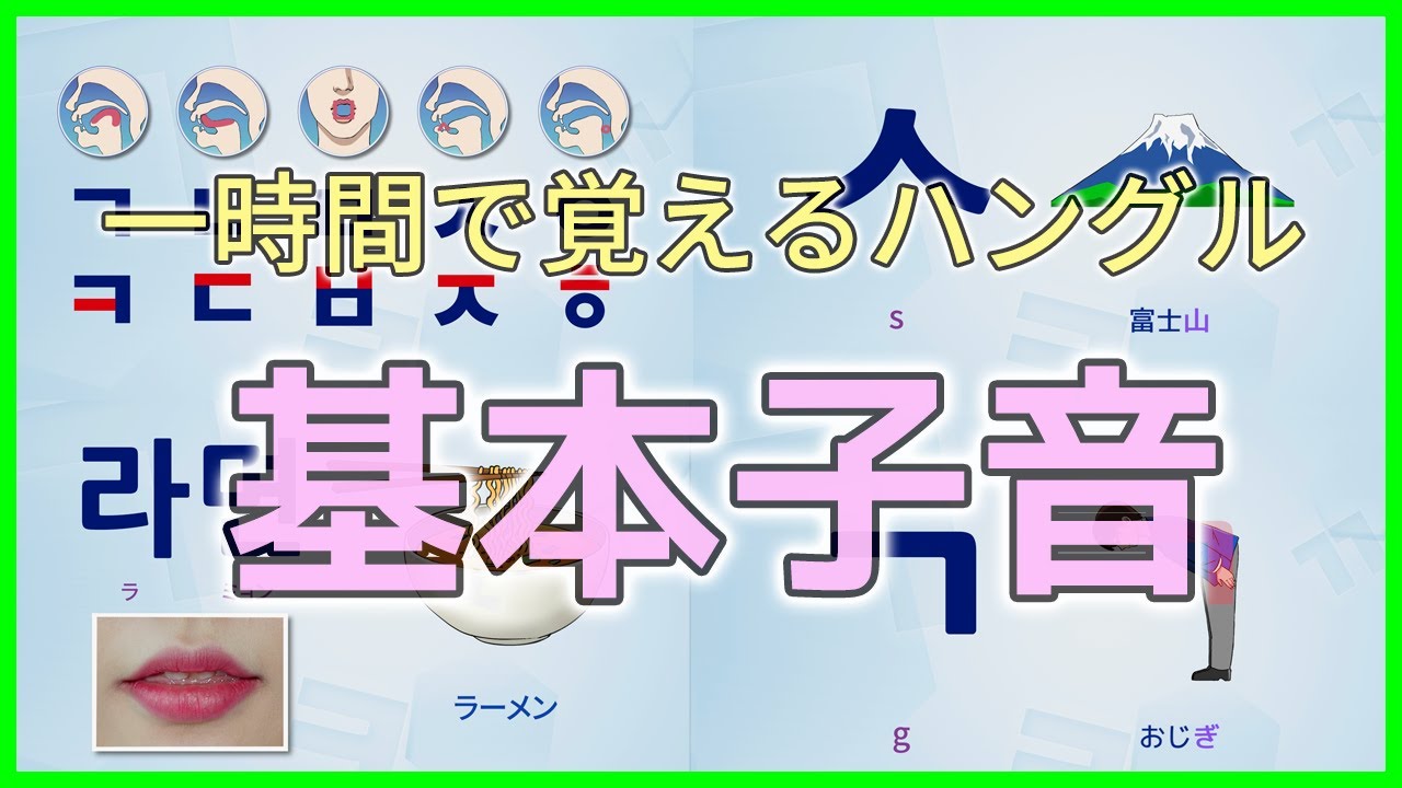 一時間で覚えるハングルの文字と発音 / 基本子音
