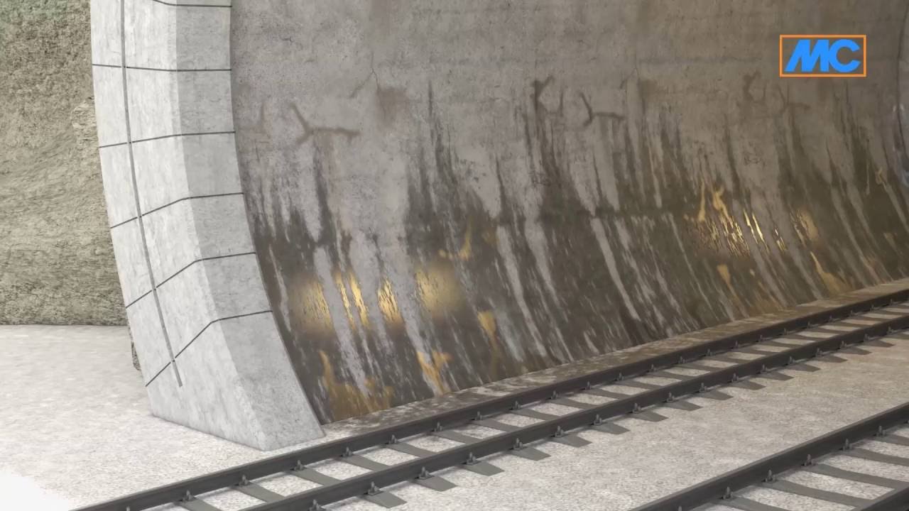 Rissinjektion PU Druckwasser Tunnel