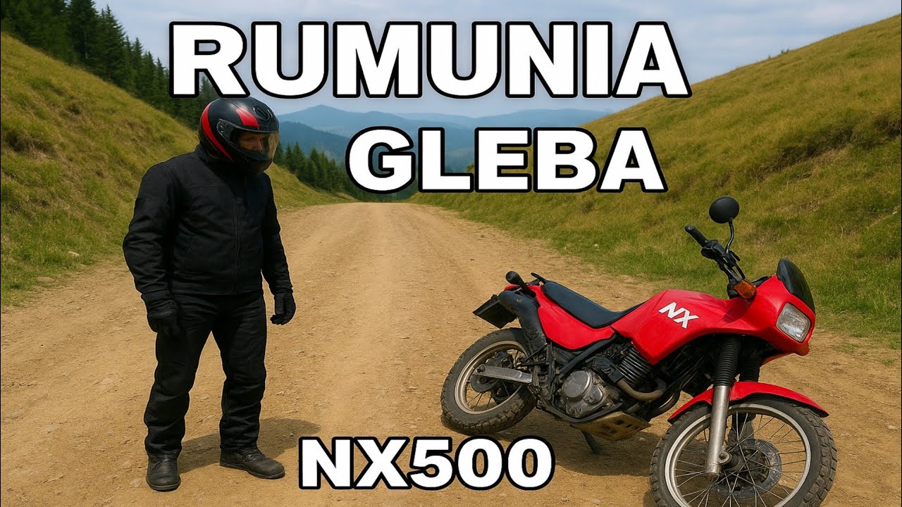 Rumunia, gleba!!! Honda NX500 [włącz napisy]