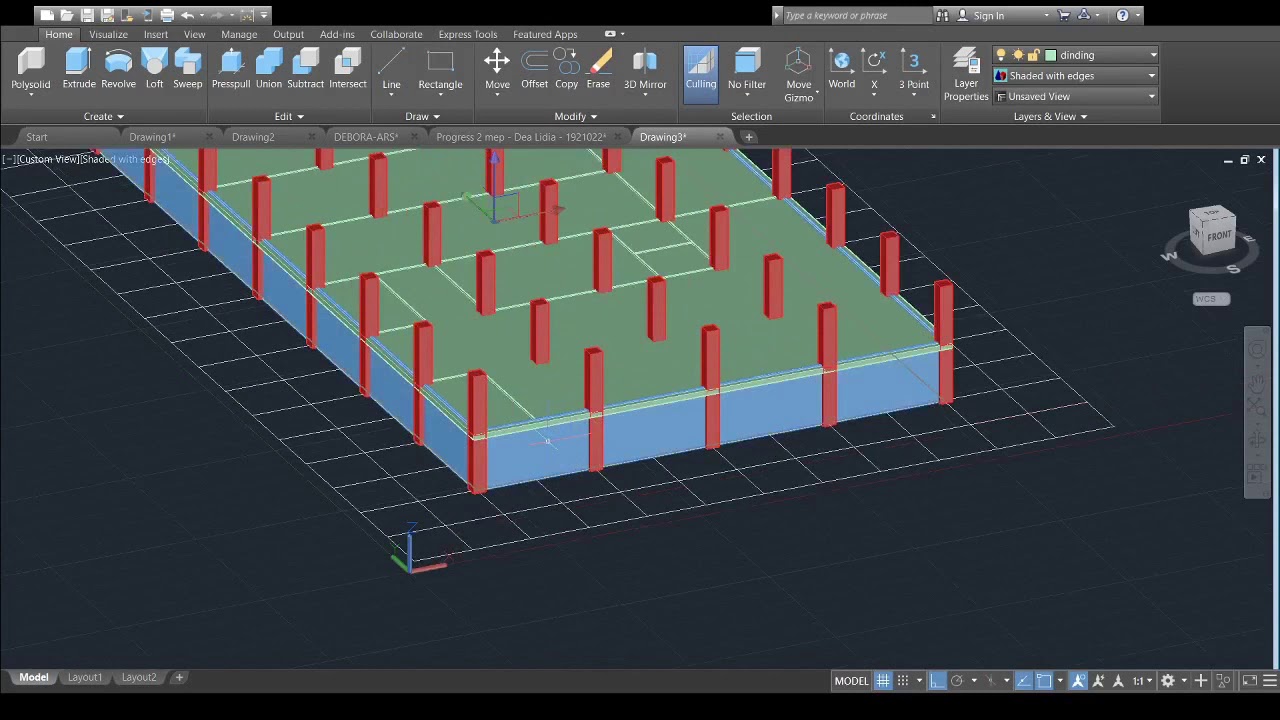 Tutorial Autocad | Membuat Denah Arsitektur dalam Mode 3D