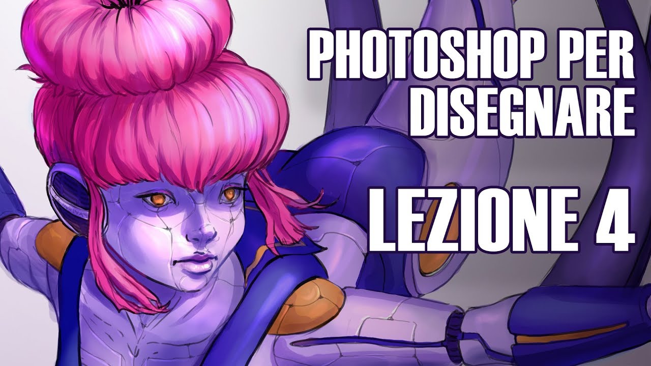 PHOTOSHOP PER DISEGNARE - CORSO BASE ITA - LEZIONE 4: colorare un'illustrazione