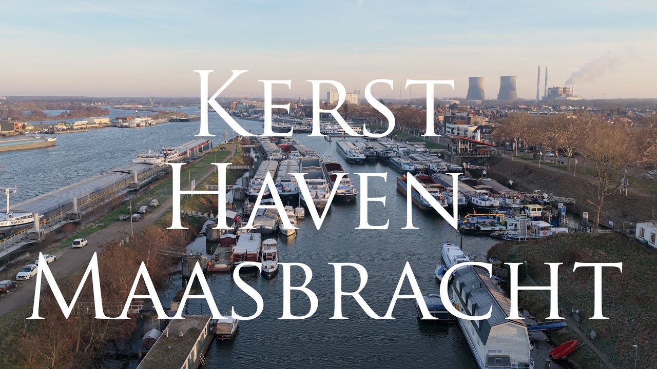Haven Maasbracht in Kerstsfeer.