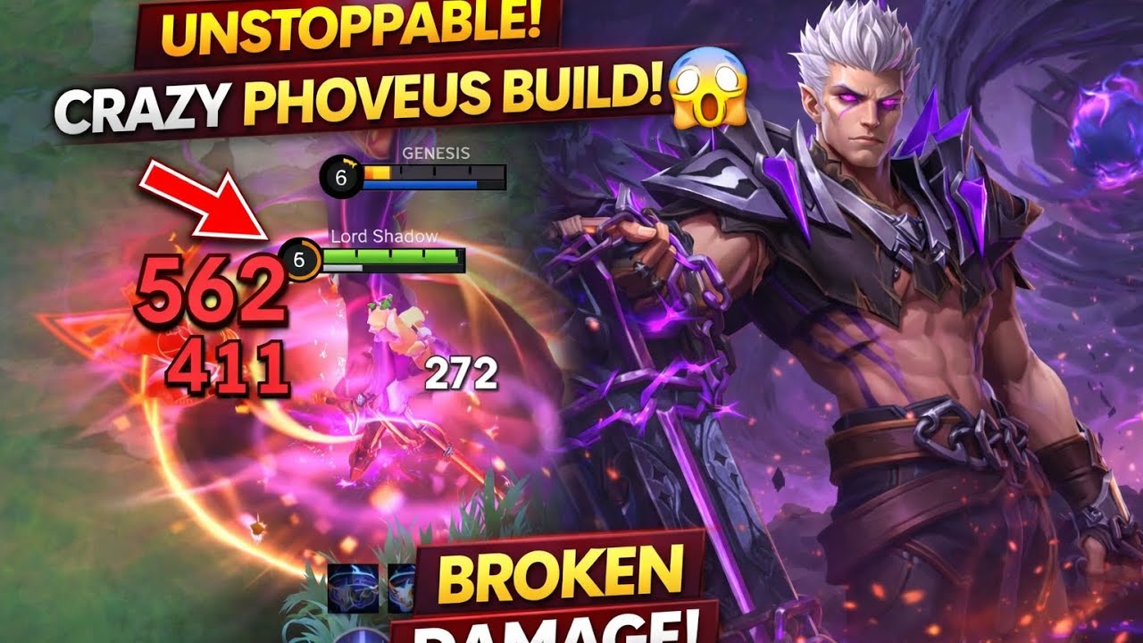 Unstoppable Phoveus Build 😱 | Broken Damage | Full Domination MLBB