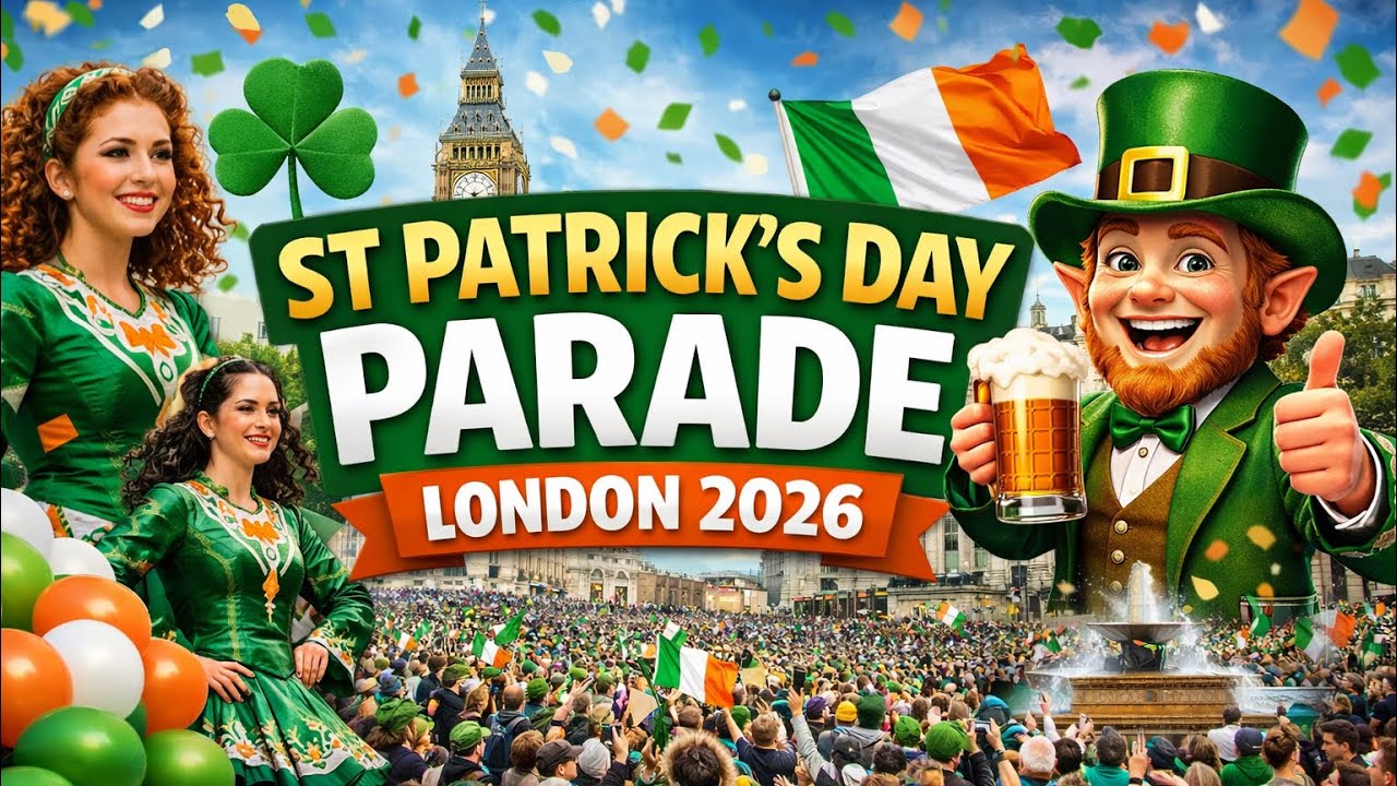 St Patrick’s Day Parade London 2026 🇮🇪🍀 Massive Crowd, Irish Dancers & Epic Celebration!