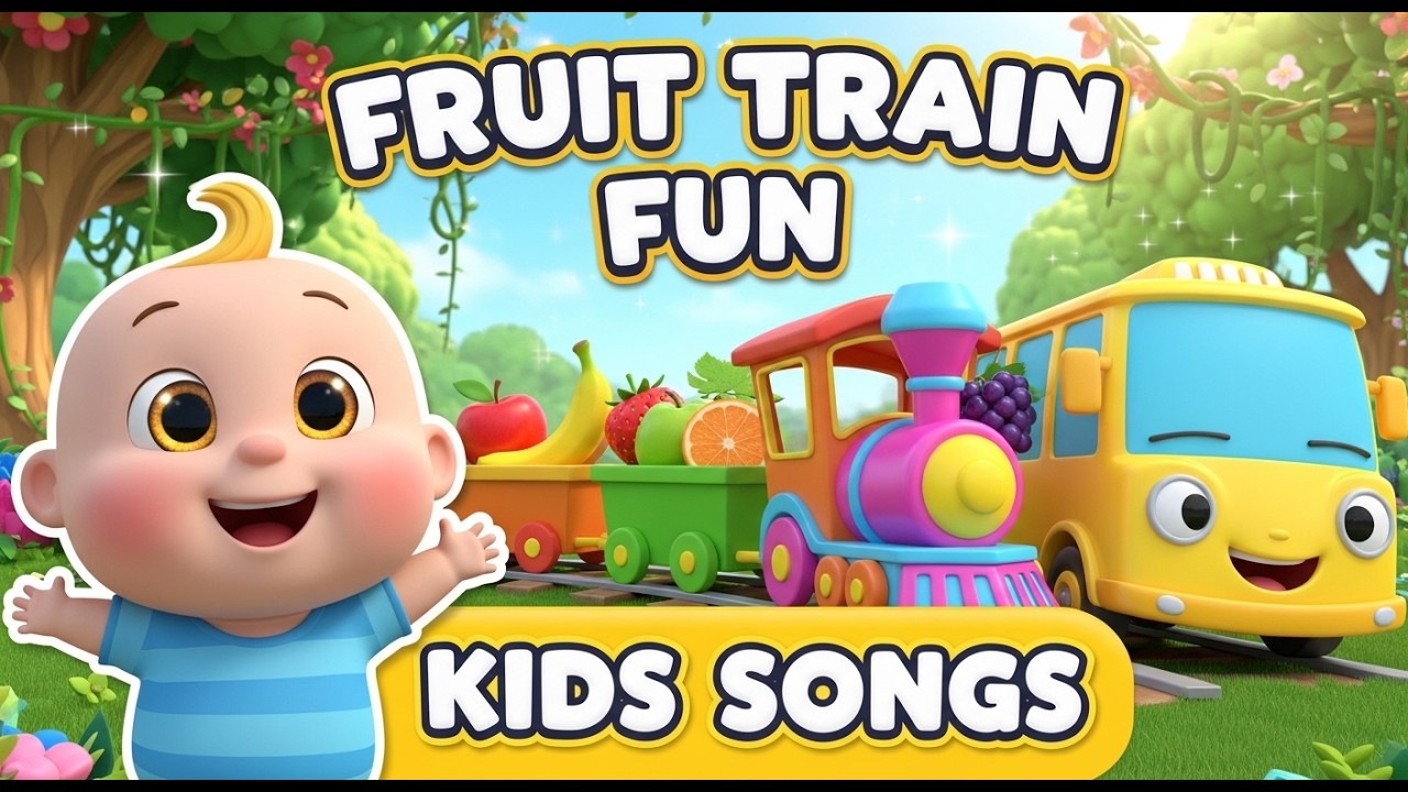 Boing Baby Fruit Train Adventure 🚂🍎 | Wheels on the Bus & Learning Fruits for Kids