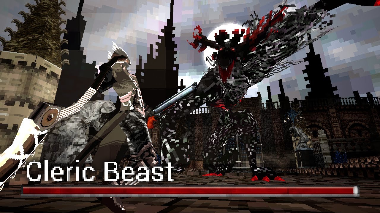 Bloodborne PS1 Demake: Cleric Beast Gameplay