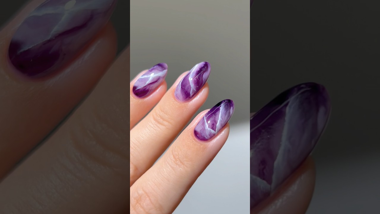💜🔮 witchy marble #nails #nailart #naildesign #nailpolish