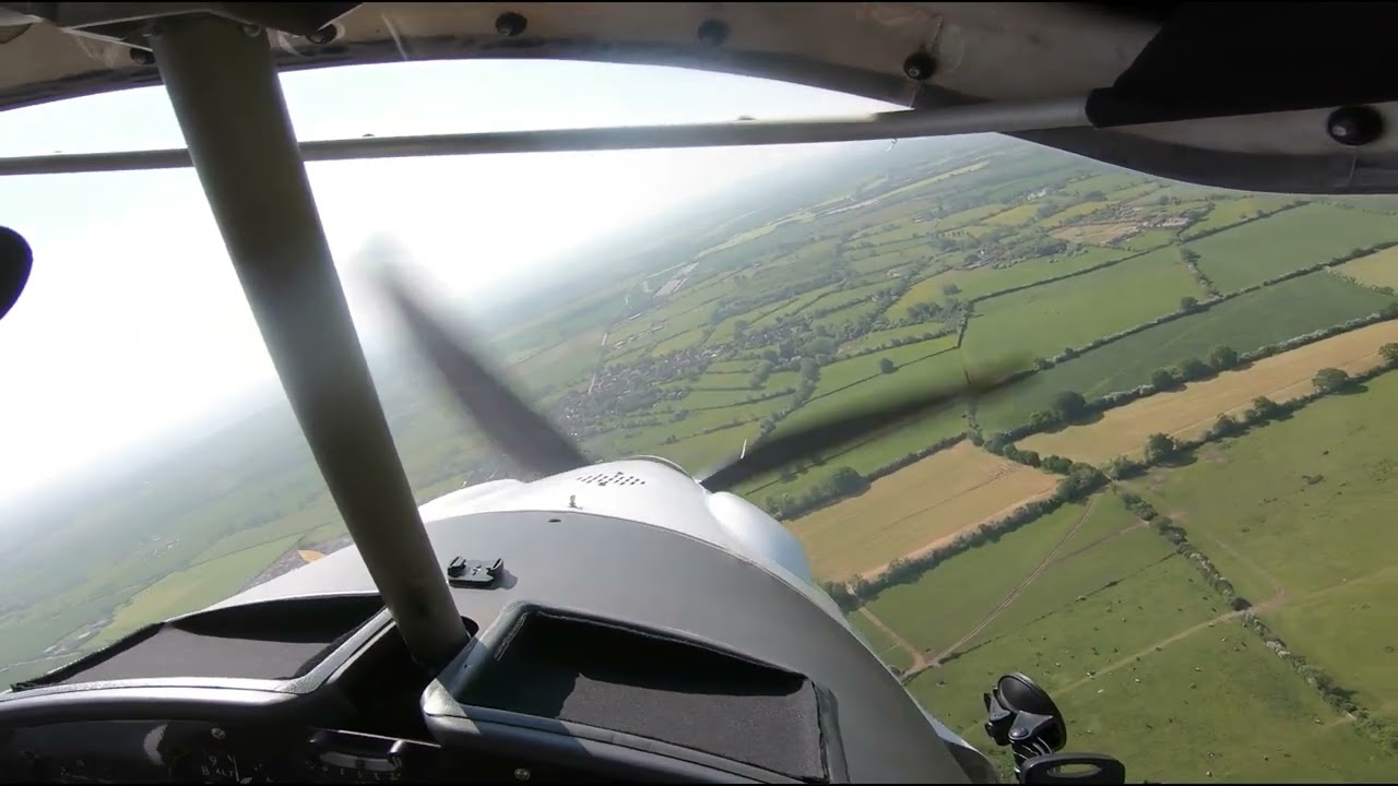 Landing at Holmbeck Farm Airfield in a C42 microlight